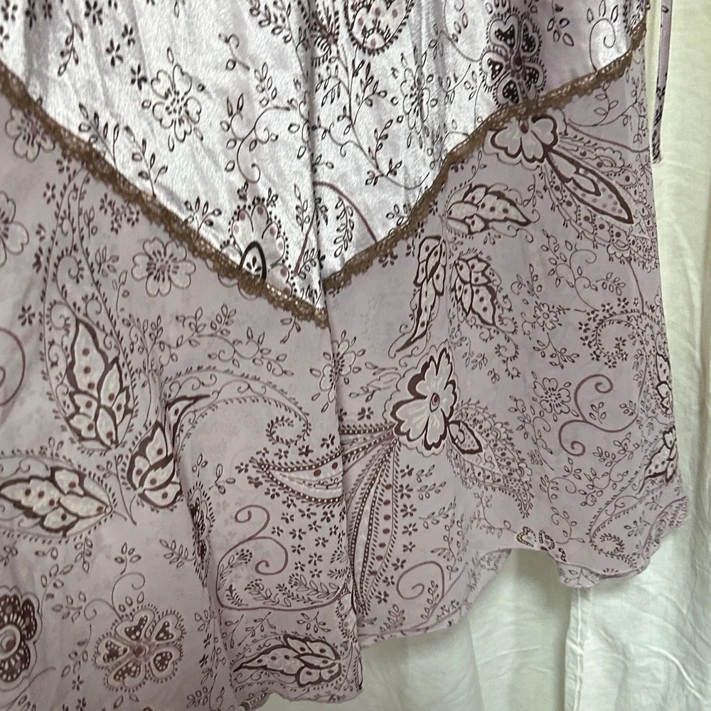 Linea Donatella Pink Paisley Chemise Slip M - Picture 5 of 6